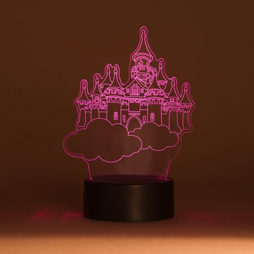 3D LED Acrylplade lampe Castle